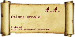 Atlasz Arnold névjegykártya